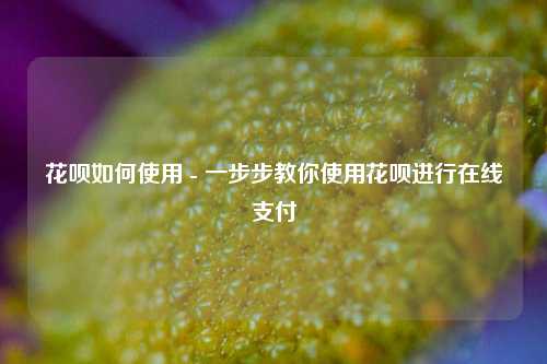 花呗如何使用 - 一步步教你使用花呗进行在线支付