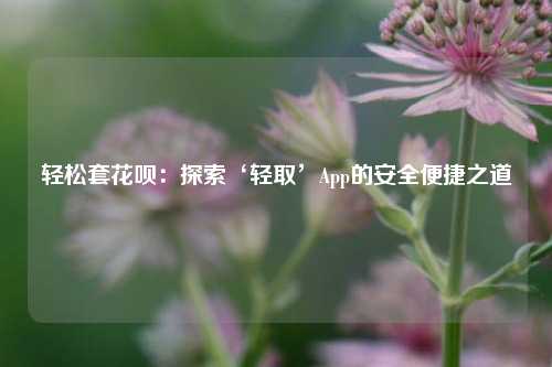 轻松套花呗：探索‘轻取’App的安全便捷之道